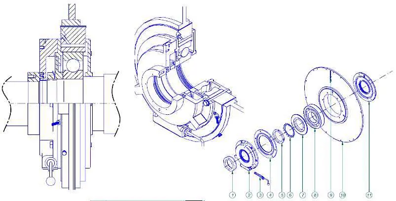 Figure 8. Bearing assembly view for the example.