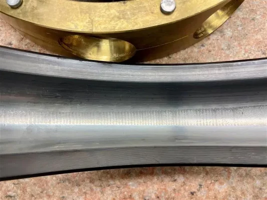 Figure 12. Bearing C4 outer ring with Current Leakage damage.