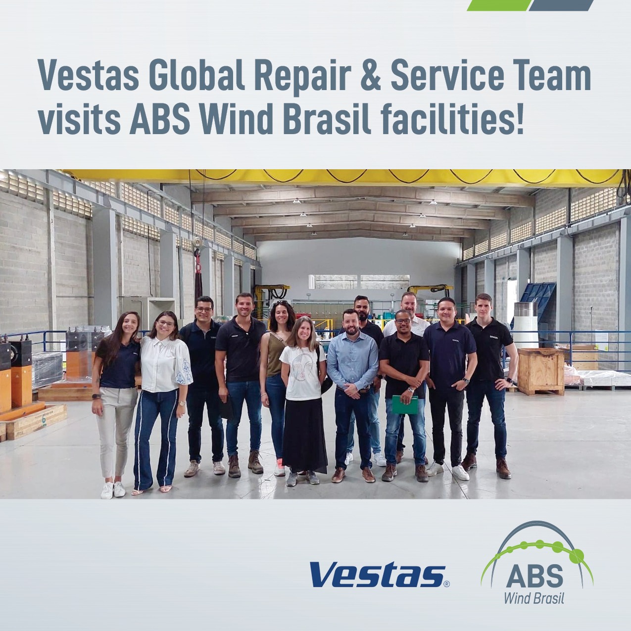Vestas Global Repair & Service Team visits ABS Wind Brasil facilities