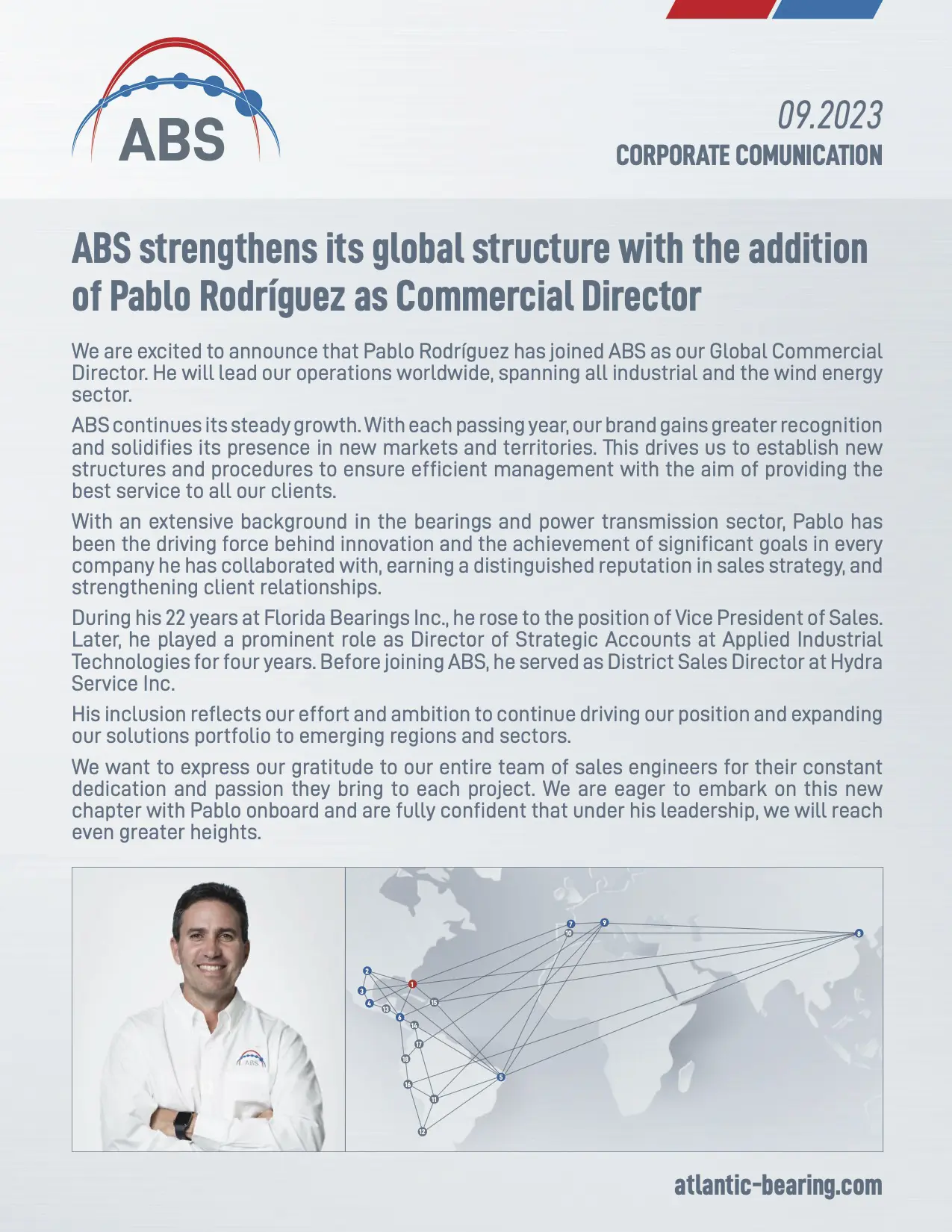Pablo Rodriguez new Commercial Director of ABS