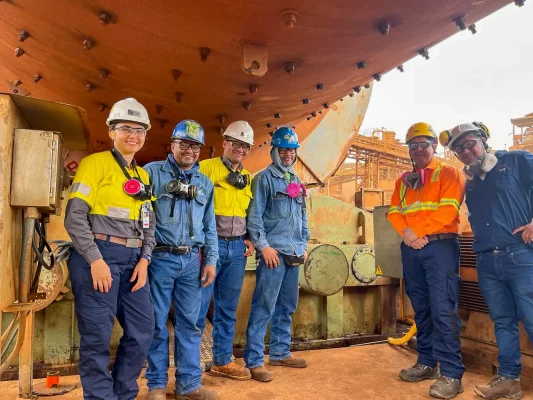 ABS Atlantic Bearing's team with South32's team at the Cerromatoso mine (Colombia)