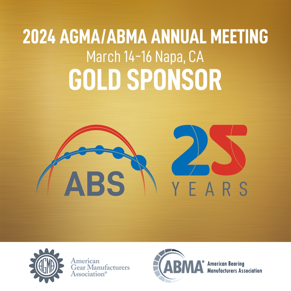 ABS Atlantic Bearing Gold Sponsor of the ABMA AGMA Meeting 2024