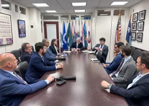 ABS, with the AGMA/ABMA delegation at the office of Senator Tina Smith (Minnesota), where Jim Bregi led the conversation on behalf of his home state, addressing key topics such as U.S. manufacturing, tariffs, trade, and workforce development.