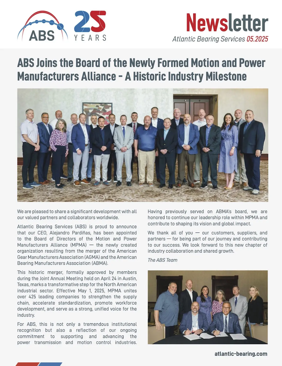 ABS Joins the Board of the Newly Formed MPMA
