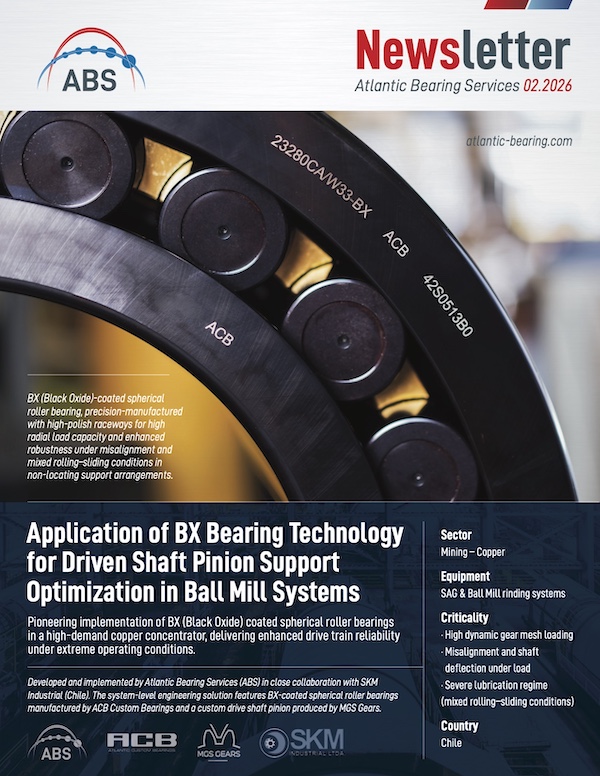 SAG and Ball Mill Pinion Support Optimization Using BX-Coated Bearings