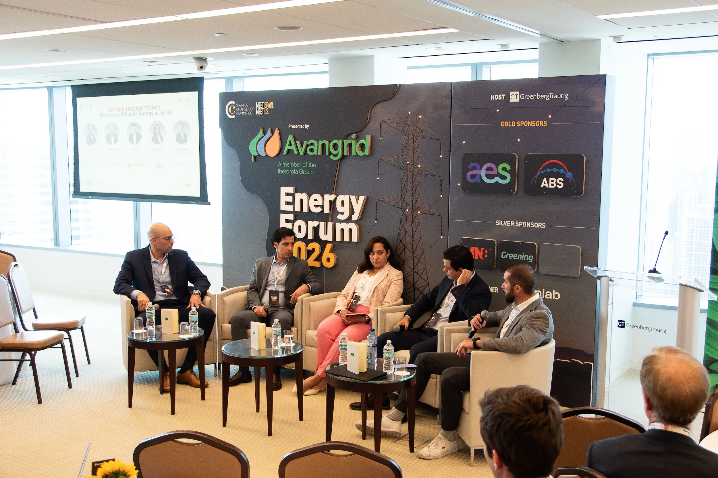 Panel discussion on AI, data centers, and energy demand during the Spain-US Chamber of Commerce Energy Forum 2026 in Miami.