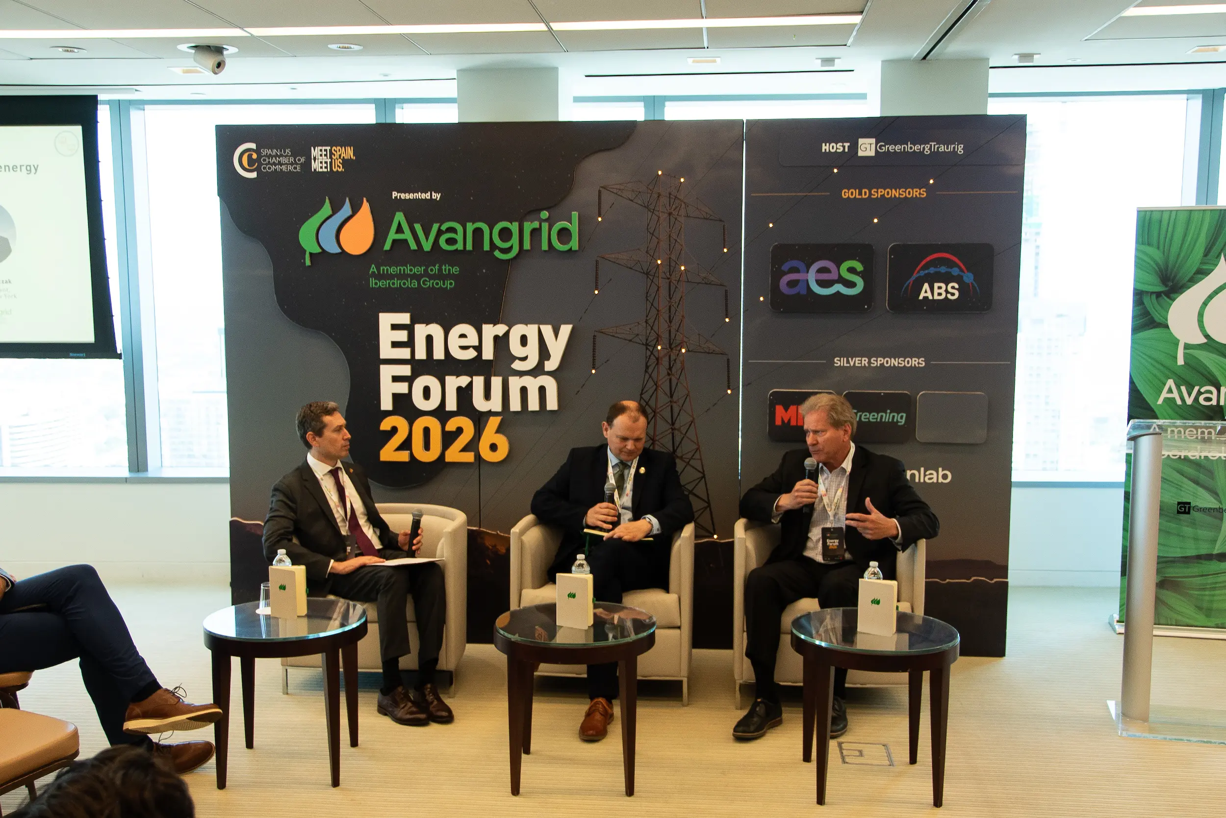 Grid modernization panel featuring Avangrid CEO José Antonio Miranda and AES Chairman Ken Zagzebski at Energy Forum 2026.