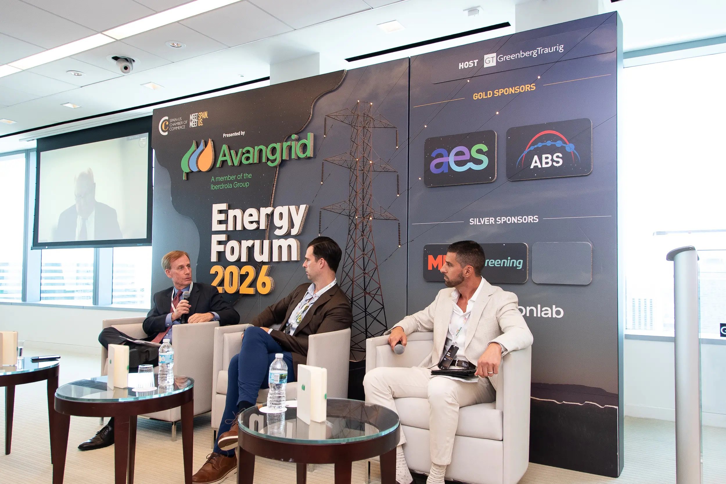 Energy industry panel on reliable energy at scale during the Spain-US Chamber of Commerce Energy Forum 2026 in Miami.