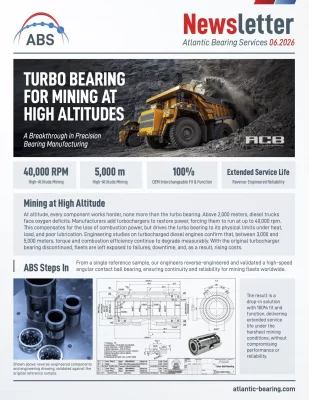 Mining haul truck operating at high altitude, highlighting the demanding conditions that require a high-performance turbo bearing solution.