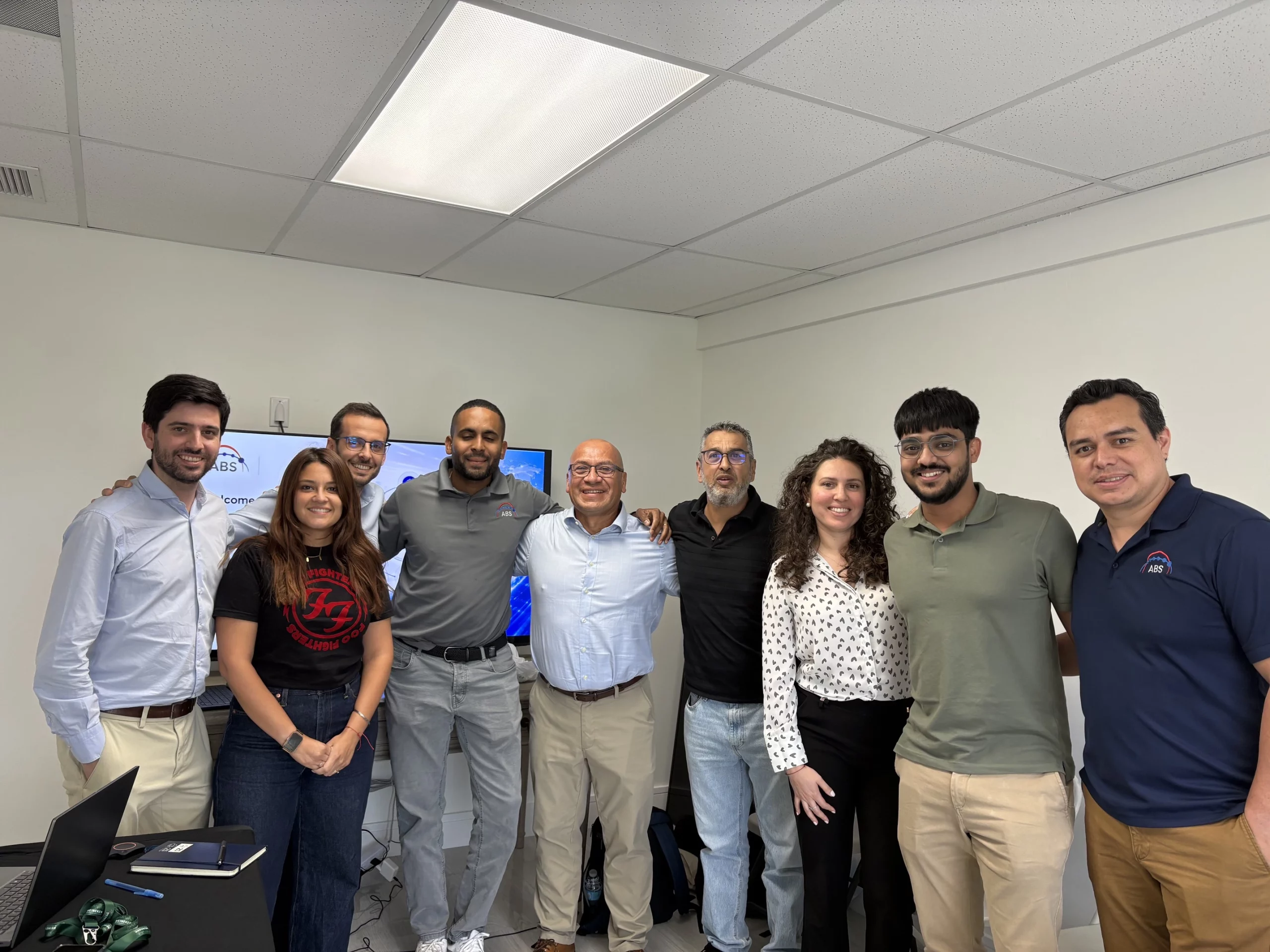 Members of the ABS sales team pose for a group photo following the successful completion of the company's CRM training program.
