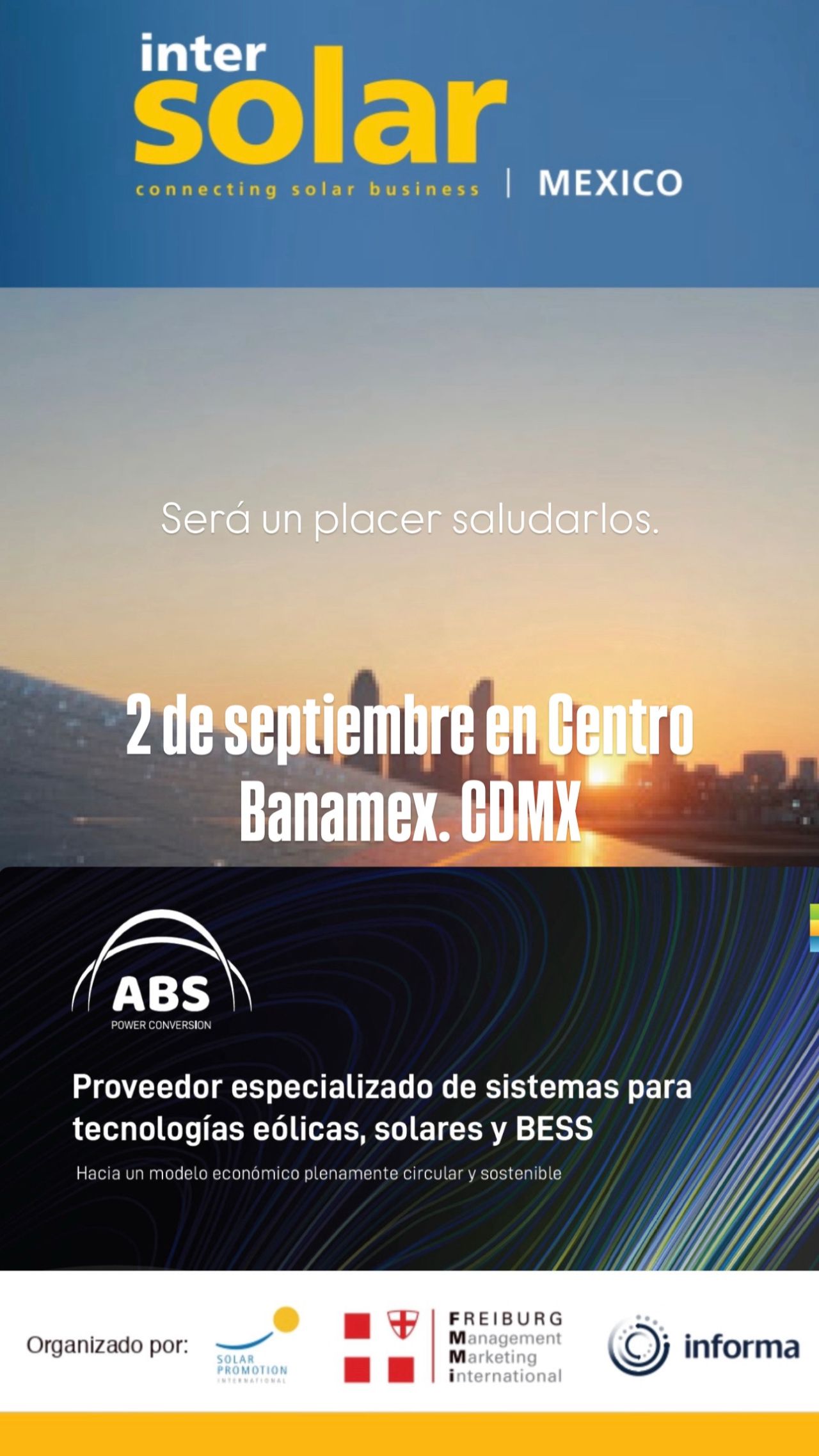 ABS Power Conversion display at Intersolar Mexico