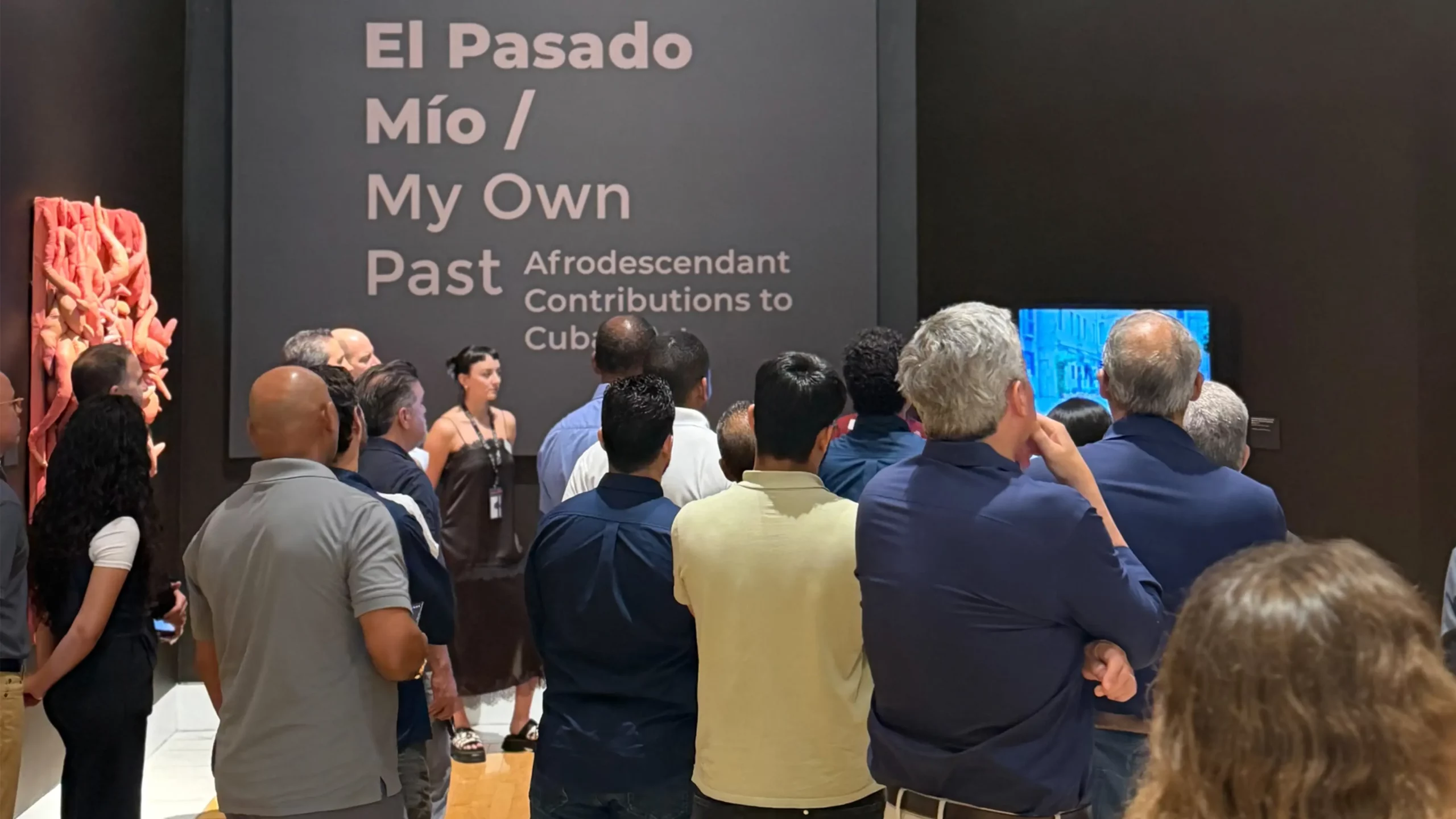 ABS team during a guided visit to El Pasado Mío-My own past, an Afro-Cuban art exhibition at the Lowe Art Museum